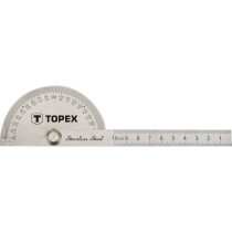 TOPEX - Szögmérő, vonalzó, 100mm