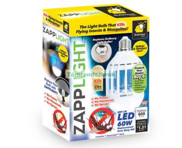 Szúnyogírtó LED, E27, izzó UV-fénnyel