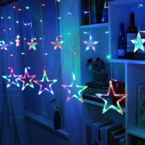 Karácsonyi LED fényfüzér csillag Színes