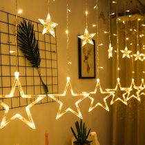 Karácsonyi LED fényfüzér csillag Meleg fehér