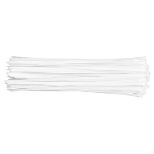 Műanyag kábelkötegelő TOPEX fehér 7,6x500